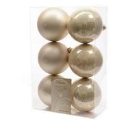 Kaemingk Shatterproof Plain Bauble (Pack Of 6) Pearl (One Size)