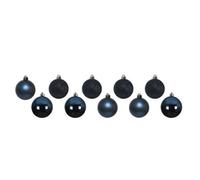 Kaemingk Shatterproof Plain Christmas Bauble (Pack Of 10) Blue (One Size)