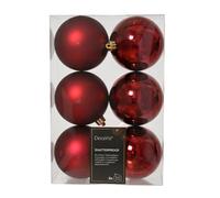 Kaemingk Shatterproof Plain Christmas Bauble (Pack Of 6) Oxblood (8Cm)