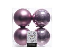 Kaemingk Shatterproof Plain Christmas Baubles (Pack Of 4) Lilac (10Cm)