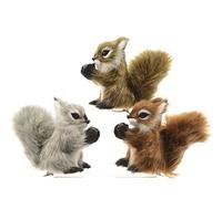 Kaemingk Squirrels Decoration 10 Centimeter Set of 3