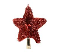 Kaemingk Tree Top Star Christmas Red Lametta