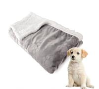 Kaempe Dog Blanket, Waterproof Blanket, 75 * 100cm For Small Dogs And Cats, Soft Double-Sided Cat Blanket, Sherpa Fleece Blanket With Paw Print, Dog Blankets Washable For Travel And Home (M75*100cm)