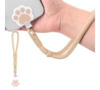 Kaempe Phone Wrist Strap with Adjustable Drop-Proof Design, Safety Hand Strap Anti Theft for Mobile Iphone, Hold Tight Security Charm Wristlet Lanyard, Phone Case Chain/Bracelet Straps (Beige)