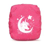 Kaempe Rain Cover School Bag, Backpack Rain Cover, Rain Cover Backpack, Reflector Backpack, Accessories Compatible with Step By Step, Ergobag, Coocazoo, Satch, Scout, Beckmann, Derdiedas (Pink)