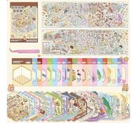 kaensc 20 Sets DIY 3D Sticker Scenes,Fun DIY House Stickers Make Your Own Shop,Supermarket,Clothing Store,Restaurant,Cartoon 3D Scene Stickers for Adult Therapy Relief Stress Pass The Time