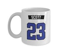 Kaenue Nathan Scott One Tree Hill Ravens 23 Jersey Coffee Mug White 11Oz, Tv Show Merchandise Themed Cup, Double Sided Print, Pop Culture Novelty Drinkware
