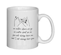 Kaenue No Matter Where We Go Sister Ceramic Coffee Mug 11oz, Novelty Tea Cup, Coffee Milk Gift for Sister