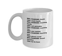 Kaenue Stay Healthy Tips Neil Diamond Song Funny Ceramic Coffee Mug 11oz, Novelty Tea Cup, Music Fan Gift