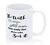 Kaenue The Truth is Not for All Men Sarcastic Coffee Mug 11Oz Ceramic Cup, Double Sided Print, Inspirational Saying Novelty Cup for Him Or Her