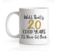 Kaenue Well That's 20 Good Years I'll Never Get Back 11 Oz Novelty Mug, Funny Office Ceramic Mug, Double Sided Print, Retirement Quote, for Colleague Coworker Boss Mentor