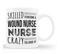 Kaenue Wound Care Nurse Funny Job Ceramic Coffee Mug White 11oz, Novelty Tea Cup, Appreciation Gift for Nursing Staff