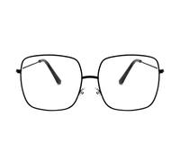 KAEOISFU Oversized Fashion Square Metal Reading Glasses Women Men, Large Blue Light Blocking Computer Readers, Anti Glare Extra Big Wide Frame Eyeglasses