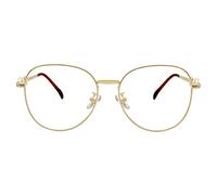 KAEOISFU Oversized Metal Oval Reading Glasses for Women, Trendy Anti Blue Light Computer Readers, Anti Eyestrain Filter UV Ray Lady Eyeglasses