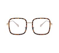 KAEOISFU Oversized Square Metal Reading Glasses for Men&Women,Blue Light Blocking Compuer Reader, Extra Large Readers Eyewear