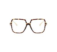KAEOISFU Oversized Square Reading Glasses for Women, Fashion Large Blue Light Blocking Readers, Big Frame Anti Eyestrain Eyeglasses Suitable for People with Large Faces(Multicolor，+3.25