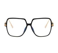 KAEOISFU Oversized Square Reading Glasses for Women, Fashion Large Blue Light Blocking Readers, Big Frame Anti Eyestrain Eyeglasses Suitable for People with Large Faces(Black,+1.5)