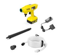Kärcher 18 V Hand-Held Pressure Washer KHB 4-18 Plus Battery Set, pressure: 21 bar, 5-in-1 multi jet nozzle, suction hose, garden hose connection A3/4", weight: 1.3 kg, with 18 V battery and charger