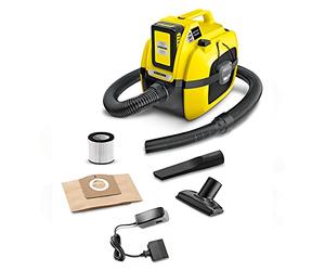 Kärcher 18v Multi-Purpose Vacuum Cleaner WD 1 Compact Battery, wet and dry vacuum cleaner, cartridge filter, hose: 1.20 m, container size: 7 l, power: 230 W, 18v battery and charger included
