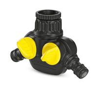 Kärcher 2-Way Tap Adapter - Dual Water Connections for Convenience G3/4" + G1/2"
