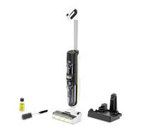 Kärcher FCV 4 Vacuum Cleaner Wiper, Wireless Suction Mop with 4 Cleaning Modes, Battery Life: Approx. 45 Minutes, Surface Capacity per Battery Charge: Approx. 200 m², White/Black