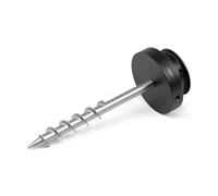 Kärcher Ground Spike for Hose Boxes: Metal Spike with Integrated Spirit Level, Flexible Placement, 360° Swivel Radius, Black