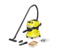 Kärcher Heavy Duty WD 4 P V-20/5/22 Vacuum Cleaner, Super Absorbent Energy Efficient Wet/Dry Vacuum Cleaner with 20L Plastic Container, Socket for Working with Power Tools, 5 m Cable & 2.2 m Suction