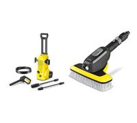 Kärcher high-pressure washer K 2, pressure: max. 110 bar, flow rate: 360 l/h, area: 20 m²/h, weight: 4.2 kg, high-pressure gun, high-pressure hose, dirt blaster + Kärcher WB 7 Plus 3-in-1 Wash Brush