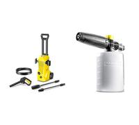 Kärcher high-pressure washer K 2, pressure: max. 110 bar, flow rate: 360 l/h, area: 20 m²/h, weight: 4.2 kg, high-pressure gun, high-pressure hose, dirt blaster + Kärcher FJ 6 Foam Nozzle