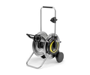 Kärcher Hose Trolley HT 6 M Moveable with Extra Wide Base, Heavy Duty Metal Hose Reel, Height Adjustable Handle, Black