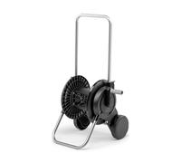 Kärcher HT 2 Compact and Movable Hose Trolley with Extra Wide Base, Height-Adjustable Handle, Angled Hose Connection, Black