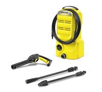 Kärcher K 2 Classic Pressure Washer, Pressure: max. 110 bar, Flow Rate: 360 l/h, Area Coverage: 20 m²/h, Water Filter, Weight: 3.4 kg, high-Pressure Hose and Gun, one-Way Spray Lance, Dirt Blaster