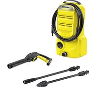 Kärcher K 2 Classic Pressure Washer, Pressure: max. 110 bar, Flow Rate: 360 l/h, Area Coverage: 20 m²/h, Water Filter, Weight: 3.4 kg, high-Pressure Hose and Gun, one-Way Spray Lance, Dirt Blaster