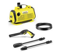 Kärcher K 3 Horizontal Pressure Washer, Pressure: max. 120 bar, Flow Rate: 380 l/h, Area Performance: 25 m²/h, Water Filter, Weight: 3.7 kg, high-Pressure Hose and Gun, Spray Lance, Dirt Blaster