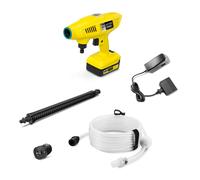 Kärcher 18 V Hand-Held Pressure Washer KHB 4-18 Plus Battery Set, pressure: 21 bar, 5-in-1 multi jet nozzle, suction hose, garden hose connection A3/4", weight: 1.3 kg, with 18 V battery and charger