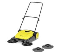 Kärcher S 3 Twin 2-in-1 Sweeper, Working Width: 650 mm, up to 1,800 m²/h Area, Dustbin 16 L, Weight: 9.7 kg, 2 Side Brushes for Dry Dirt, 2 Side Broom for Wet Dirt