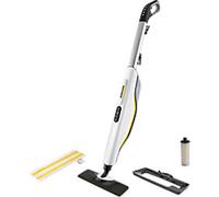 Kärcher SC 3 Upright Steam Mop, Heating Time: 30 seconds, Area Coverage: approx 60 m², Tank: 0.5 l, Heating Output: 1,600 W. Floor Nozzle, Floor Cloth, Carpet Glider, Descaling Cartridge Included