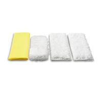 Kärcher Set of 4 Premium Velour Micro-Fibre Cleaning Cloths For Steam Cleaners - Specifically Designed For Kitchen Cleaning