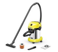 Kärcher WD 3-18 Cordless Wet/Dry Vacuum Cleaner with Filter, Joint and Wet/Dry Suction Nozzle, 225 Watt, Plastic Container: 17 L, Suction Hose: 2 m, without Battery, No Charger, Yellow