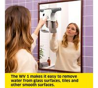 Kärcher WV 1 Window Vac, Condensation Removal, Battery Running Time: 20 min, LED Display for Battery Status, Dirty Water Tank: 100 ml, Weight: 0.5 kg
