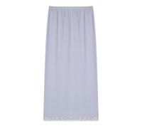 Kaerm A Line Long Underskirt Half Slips For Womens Decorated With Lace Floral Grey One Size