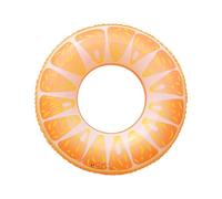 Kaerm Cute Swim Rings Inflatable Big Floaties Beach Swimming Toys Fruits Painting Raft for Pool Water Activities Orange 60