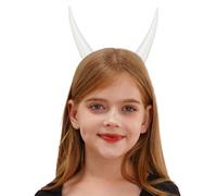 Kaerm Gothic Devil Horns Ghost Sheep Horn Hair Clips Headwear Costume Halloween Cosplay Anime Hair Accessories White A One Size