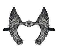 Kaerm Half-face Viking Warrior Mask Mythical Norse Battle Helmet For Cosplay Conventions Durable Resin Prop Theme Party Silver One Size