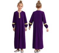 Kaerm Kids Girls Worship Costume Prayer Liturgical Praise Dress Special Occasions Dresses Church Robe Purple 15-16 Years