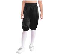 Kaerm Kids Pirate Shorts Medieval Renaissance Capri Pants Viking Knicker Colonial Vintage Pants Black 11-12 Years