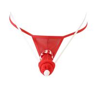Kaerm Mens Christmas Underwear Santa Claus Hats Xmas Low Rise Bulge Pouch Mini Thongs Underpants Type A Red One Size