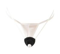 Kaerm Mens Christmas Underwear Santa Claus Hats Xmas Low Rise Bulge Pouch Mini Thongs Underpants Type C White Black One Size