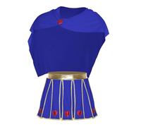 Kaerm Men's God of Love Costume Heart Pattern Metallic Waistband Pleated Skirt with Cape Outfits Blue 3XL