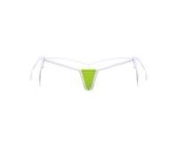 Kaerm Women's Sexy Micro Mini Bikini Panties Lace Up Low Rise T-Back Thongs Swimwear G-Strings Light Green One Size